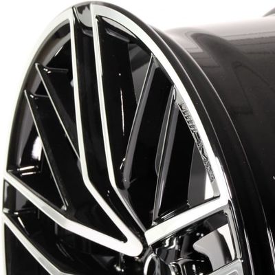 Black Polished 21 Inch Cross Spoke Alloy Rims For Mercedes Benz