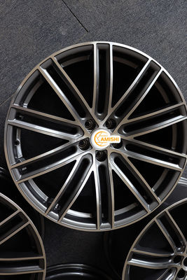 5x112 Aluminium Alloy Rims , Titanium Grey ET26 Rims For Porsche