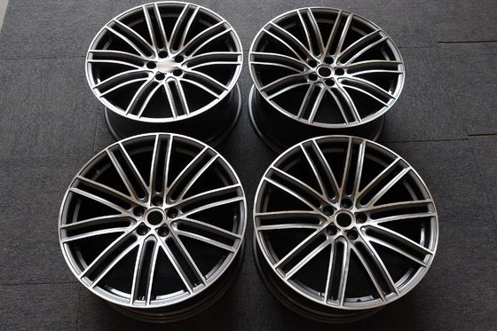 5x112 Aluminium Alloy Rims , Titanium Grey ET26 Rims For Porsche