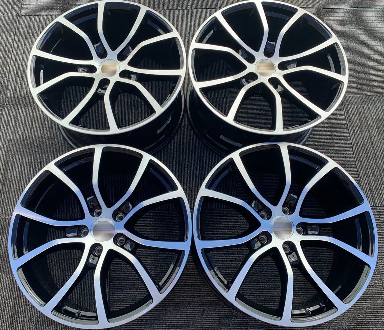 Grey Forged 71.6 Hole 21 Inch Alloy Wheels Rims For Porsche
