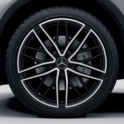 Black Polished 21 Inch Cross Spoke Alloy Rims For Mercedes Benz