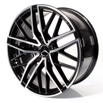 Black Polished 21 Inch Cross Spoke Alloy Rims For Mercedes Benz