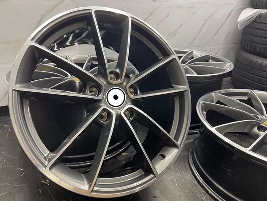 5 Double Spokes Genuine 20 Inch Alloy Wheels Grey Original For Porsche 911