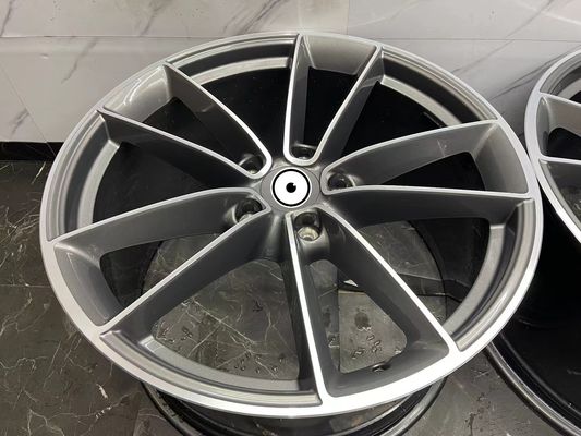 5 Double Spokes Genuine 20 Inch Alloy Wheels Grey Original For Porsche 911